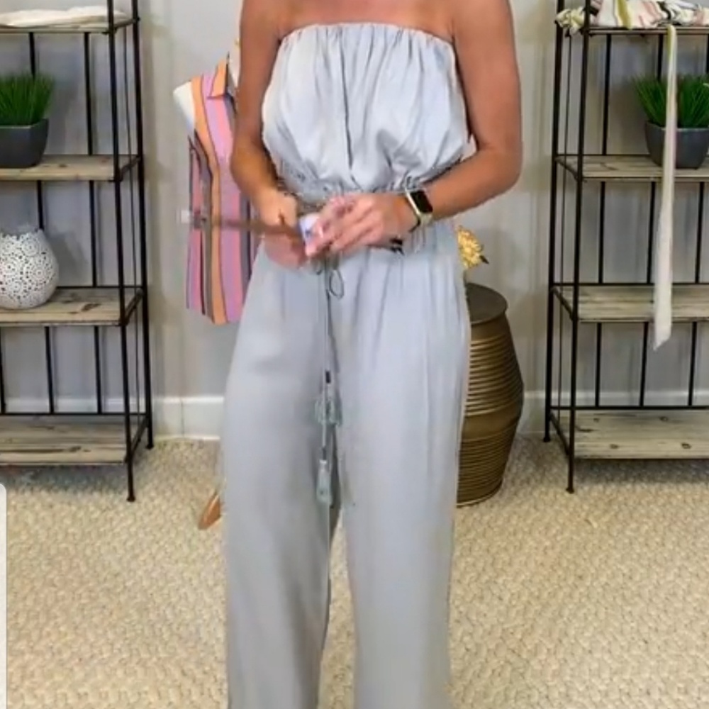 Grey strapless jumper - Picture 2 of 2